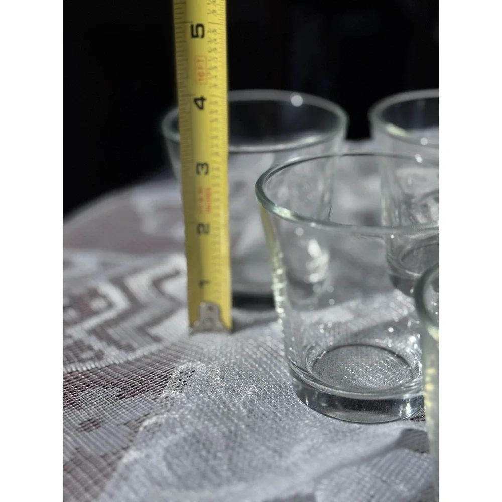 Set Of 6 Clear Glass Old Fashion Whiskey Tumbler Shooter Cocktail Glasses No Dmg